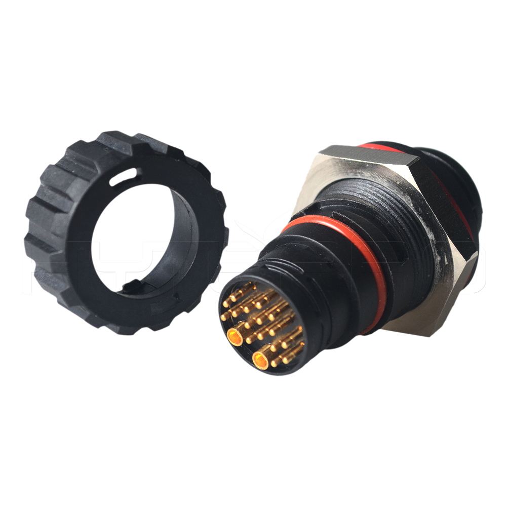 Connettore Impermeabile IP68 M12 3 Poli - Per Cavi Elettrici Industriali, In PBT, Set Maschio/Femmina - Foto 6