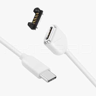 USB-C 4핀 흰색 TPE 마그네틱 충전 케이블 M518W