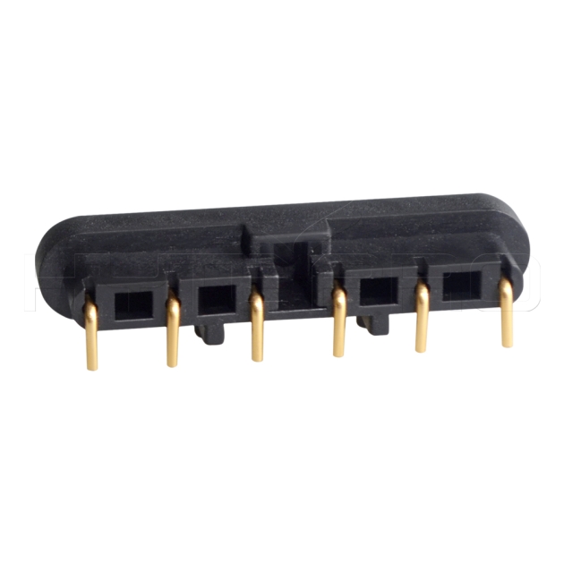 Right angle 6 pogo pin connector C716