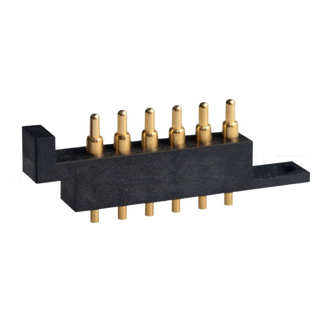 Spring loaded 6 pogo pin connector manufacturer C726