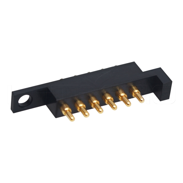 Spring loaded 6 pogo pin connector manufacturer C726