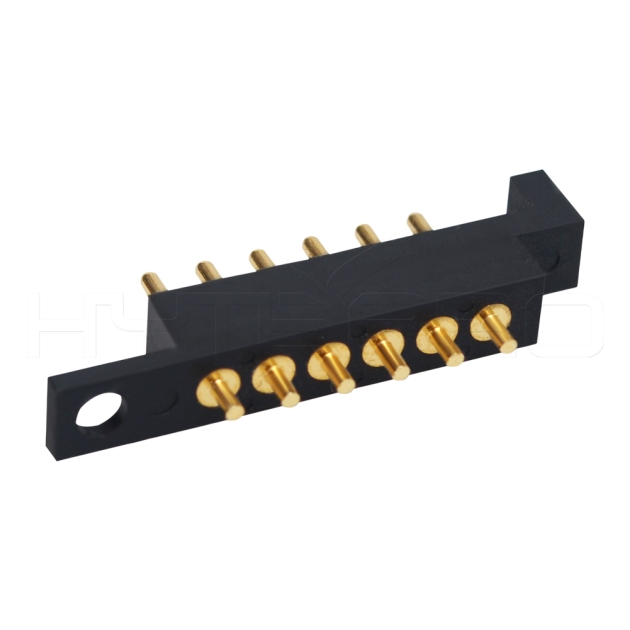 Spring loaded 6 pogo pin connector manufacturer C726