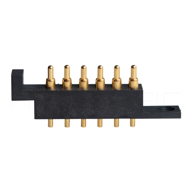 Spring loaded 6 pogo pin connector manufacturer C726