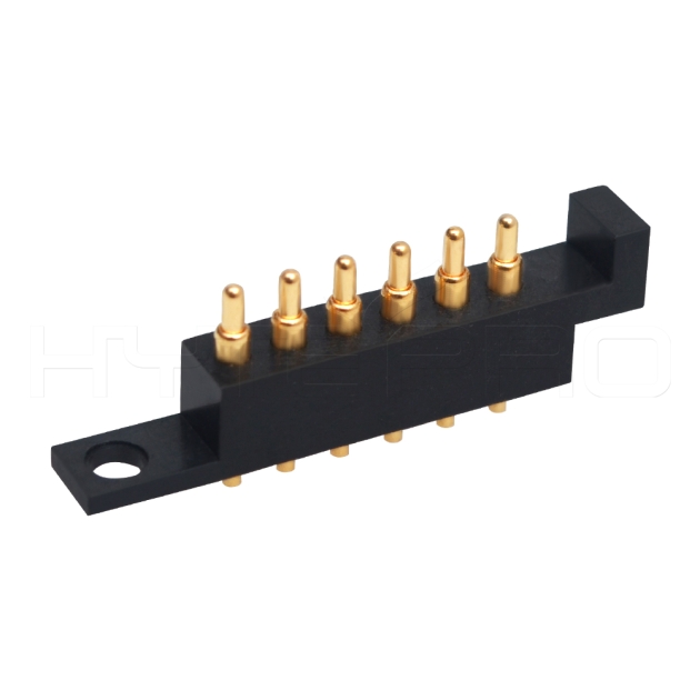 Spring loaded 6 pogo pin connector manufacturer C726