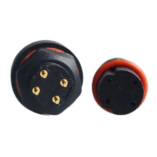 4pin DC male female electrical plug waterproof connector DC-004