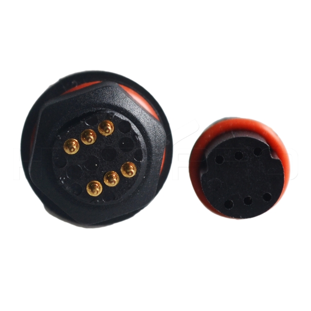 Connettore cc impermeabile femmina 6 pin maschio IP67 DC006