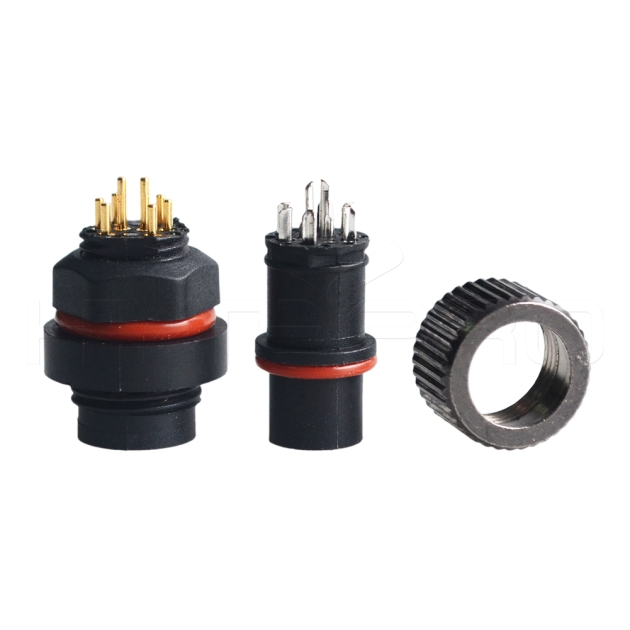 Outdoor 8 pin ip68 waterproof circular connector DC-008