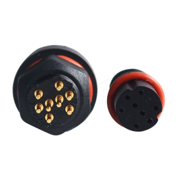 Outdoor 8 pin ip68 waterproof circular connector DC-008