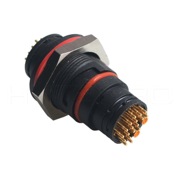 Circular 18+2pin 20pin panel mount waterproof connector DC-020