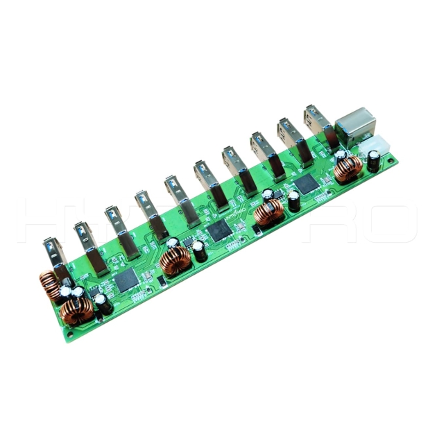Circuito hub USB femmina a 10 porte alimentato USB 3.0 di tipo B DH10
