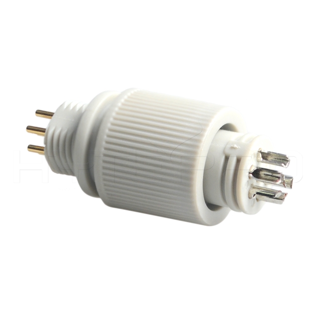 White 6 pin dc waterproof connector EC-006
