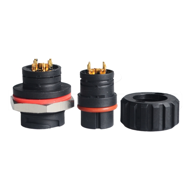 Ip67 Ip68 3+4pin 7pin power waterproof connector EC-007