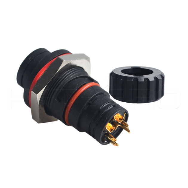 Ip67 Ip68 3+4pin 7pin power waterproof connector EC-007