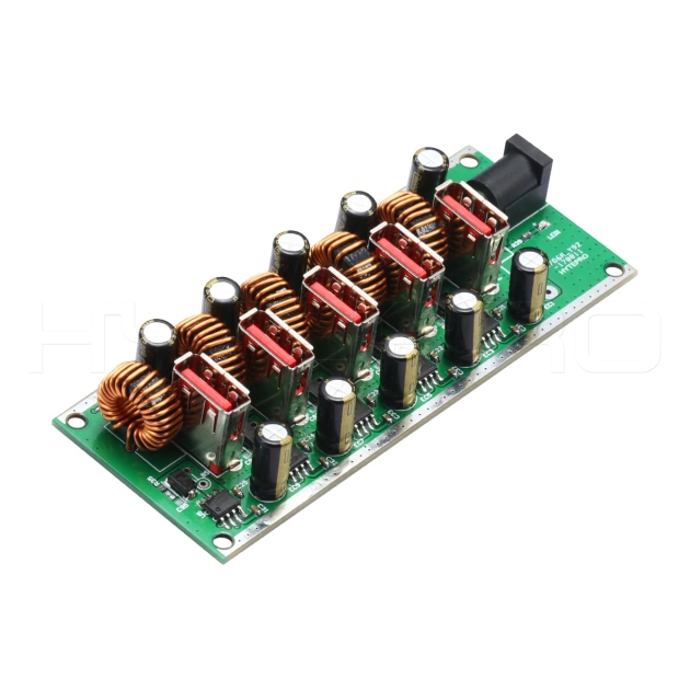 Panelmontering 5 port strømforsyning usb-hub hurtigopladning pcb-modul H05