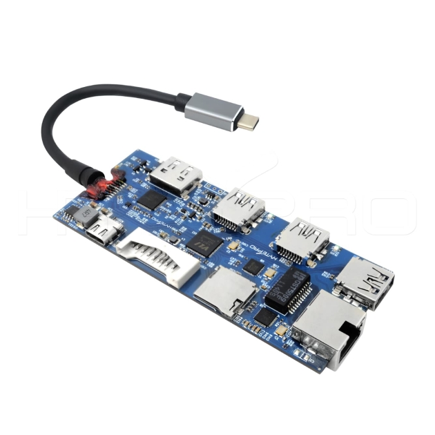 Hub per pcb ethernet PD a 7 porte USB 3.0 multifunzione tipo c H09