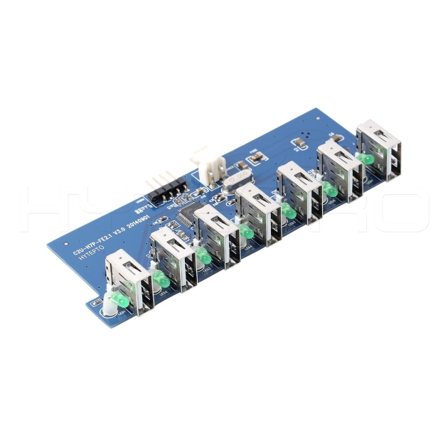 Micro 7 port usb 2.0 powered usb otg hub mount pcba H15