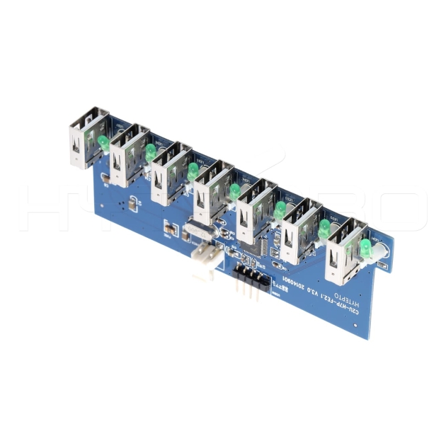 Micro 7 port usb 2.0 powered usb otg hub mount pcba H15