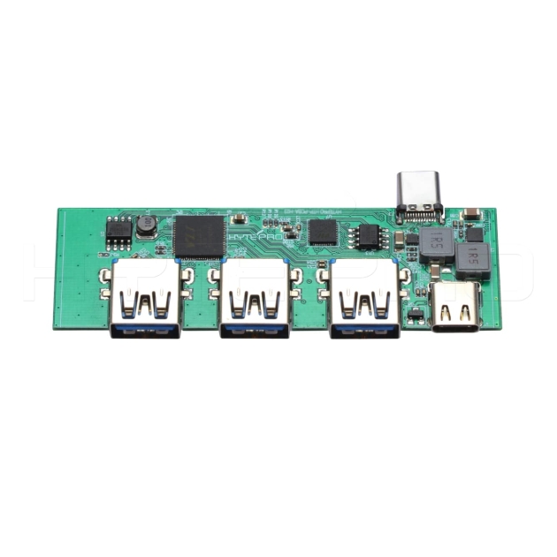4port embedded usb type c OTG hub pcb with PD power supply H23