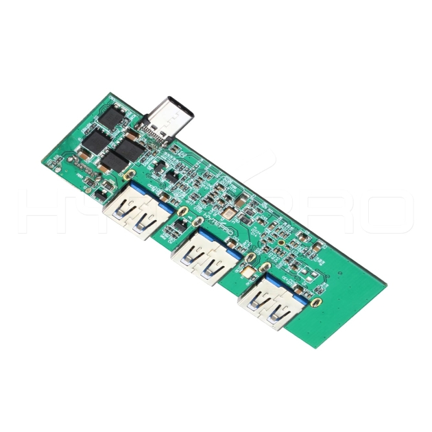 4port embedded usb type c OTG hub pcb with PD power supply H23
