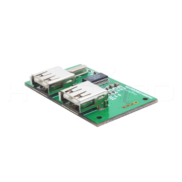 Small 2 port external powered usb 2.0 hub connector pcb board H24