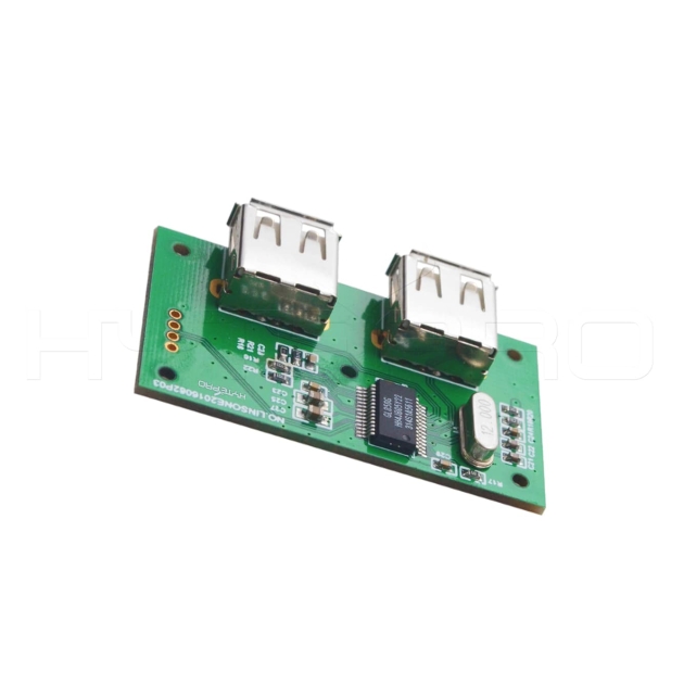 Small 2 port external powered usb 2.0 hub connector pcb board H24