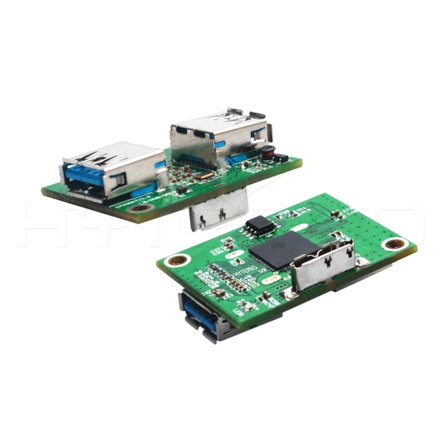 Mini 2port pcba usb 3.0 hub FR-4 circuit board H25