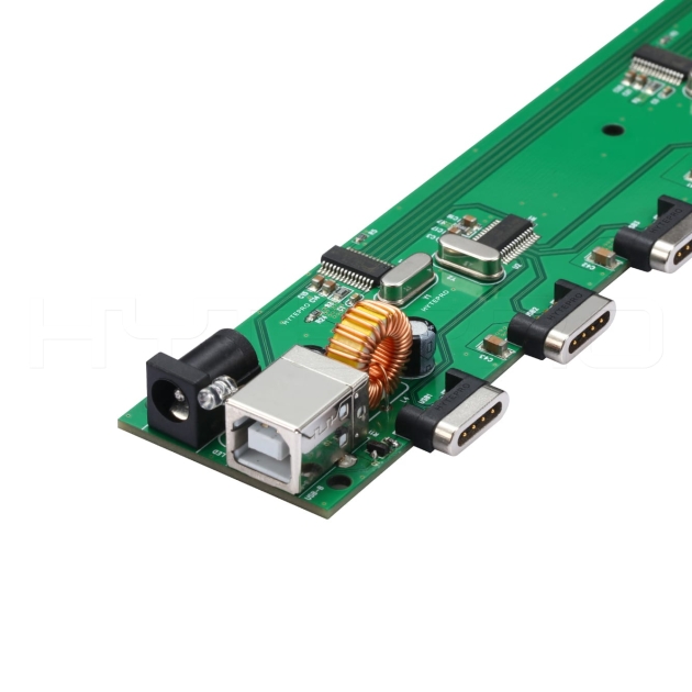 Custom pcb 16ports hub circuit board design with 4 pin magnetic connectors H37