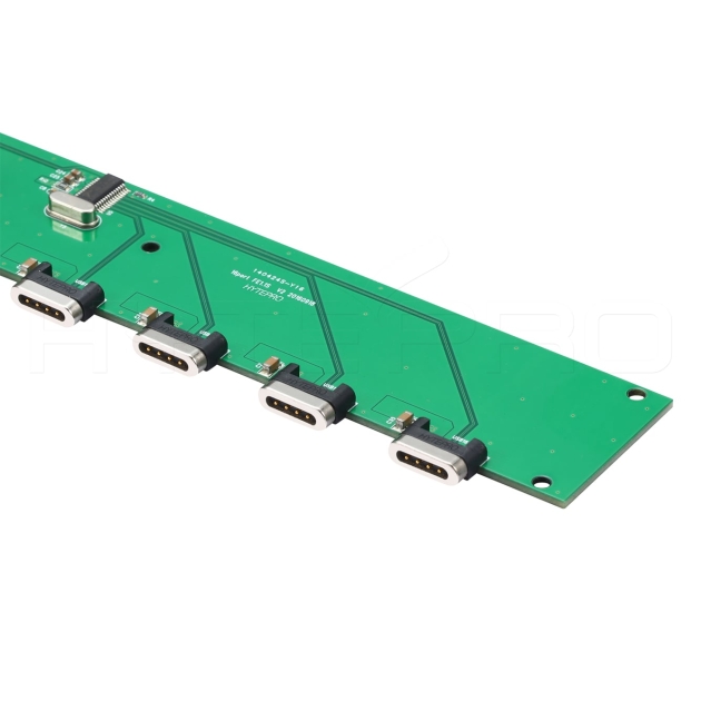 Custom pcb 16ports hub circuit board design with 4 pin magnetic connectors H37