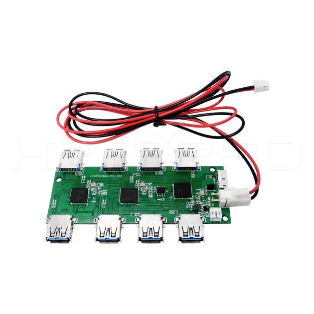 Quick charger 8port USB 3.0 hub double side PCBA H61