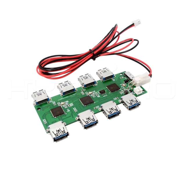 Quick charger 8port USB 3.0 hub double side PCBA H61