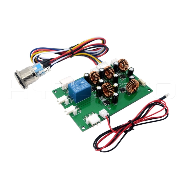 5V power charging usb hub pcb design with LED and switch H68