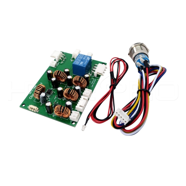 5V power charging usb hub pcb design with LED and switch H68