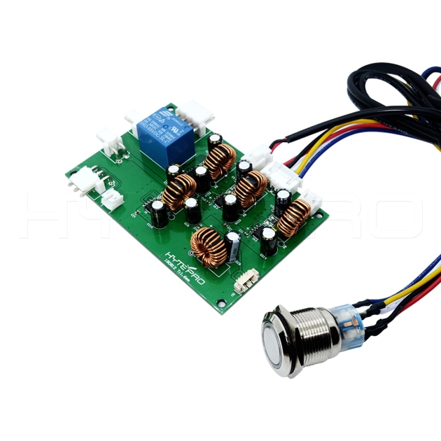 5V power charging usb hub pcb design with LED and switch H68