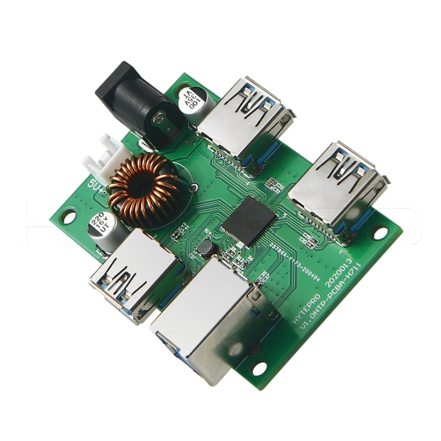 DC power supply 3port USB 3.0 data hub PCBA design H711