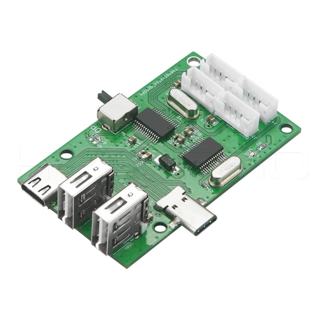 Multi-USB3.0 connector DP function type C hub PCB H923