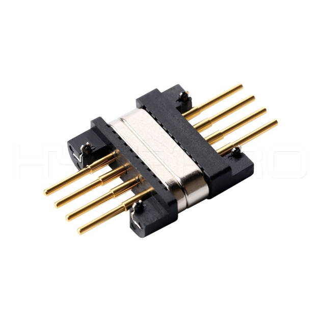 Straight 4 pogo pin magnetic data connector M411H