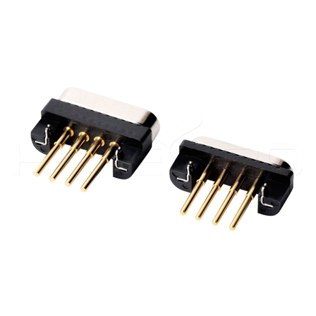 Straight 4 pogo pin magnetic data connector M411H