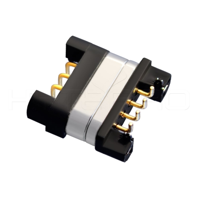 Vertical 4 pin reverse power and sync magnetic connector M411R