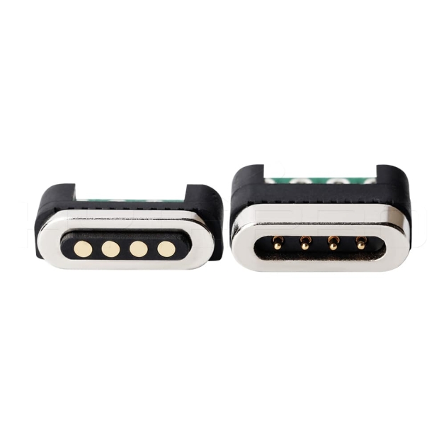 Positive 4 Pogo pin magnetic pcb connectors M417P