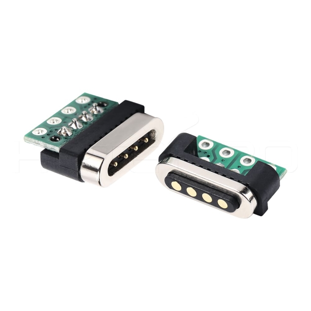 Positive 4 Pogo pin magnetic pcb connectors M417P