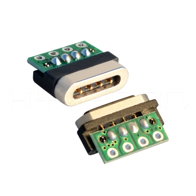Positive 4 Pogo pin magnetic pcb connectors M417P