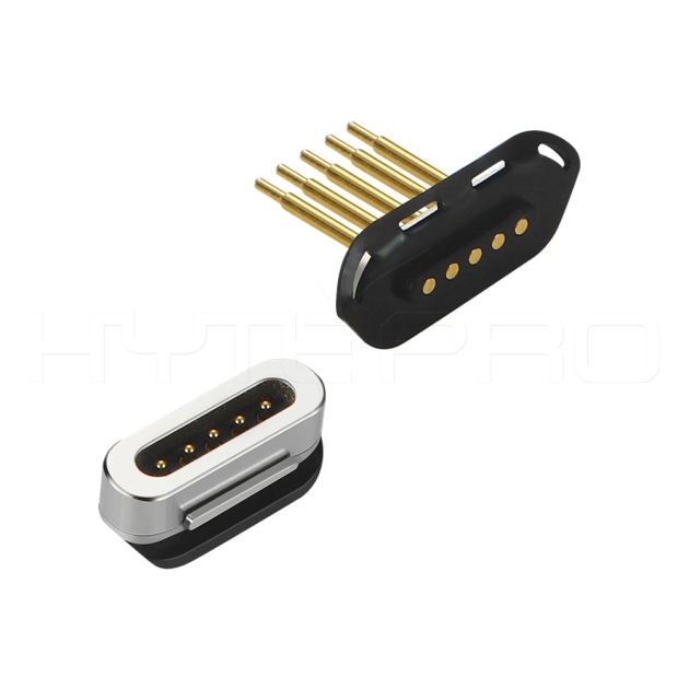 Single row 5 solder pins magnetic connector M425NS