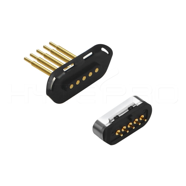 Single row 5 solder pins magnetic connector M425NS