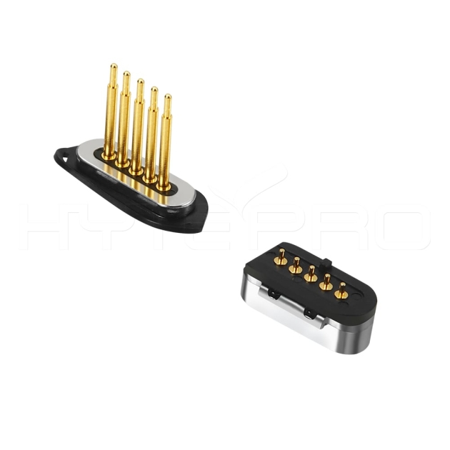 Single row 5 solder pins magnetic connector M425NS