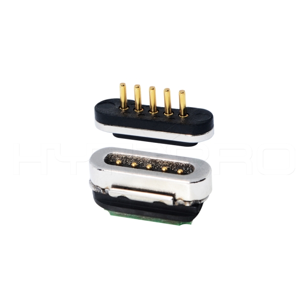 Connecteur magnetique a broche pogo droite a aimant personnalise M425NP