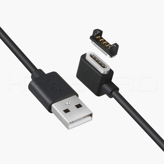 Custom USB smart magnetic 4 pin side-bent cable M501B