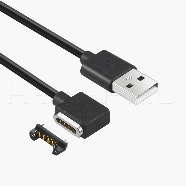 Custom USB smart magnetic 4 pin side-bent cable M501B