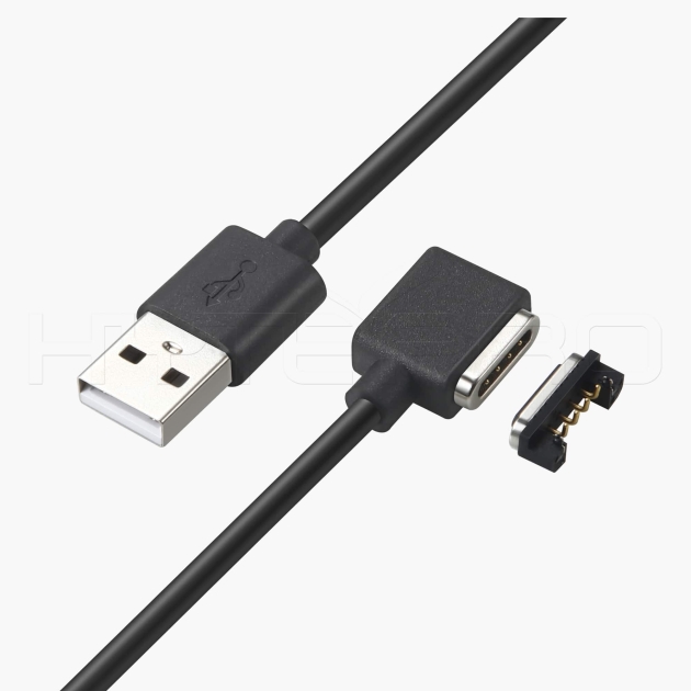 Custom USB smart magnetic 4 pin side-bent cable M501B