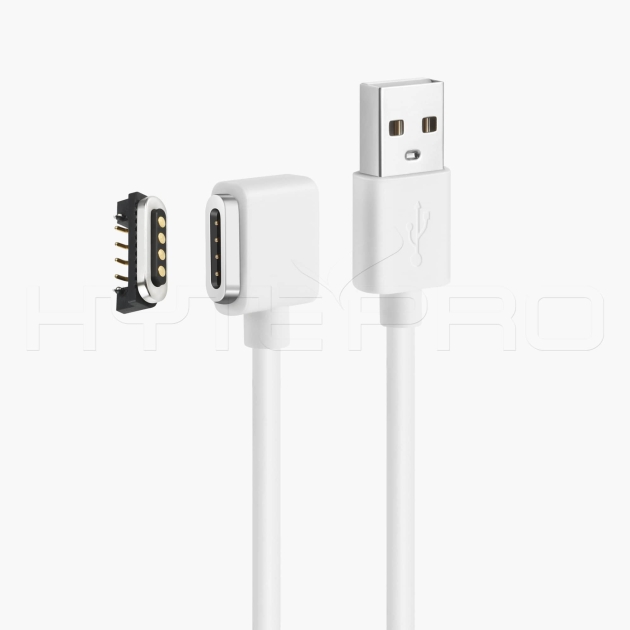 Cavo di ricarica pogo magnetico e connettore dati a 4 pin ad angolo retto M501W