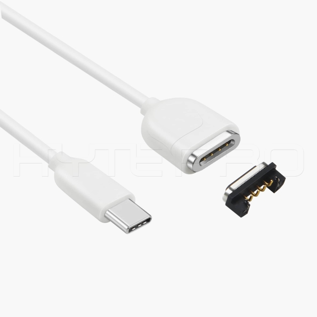 4-poliges weißes magnetisches USB-C-Ladekabel M518W
